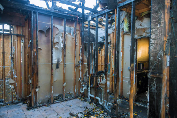 Professional Fire Damage Repair technician working in Bedford, TX